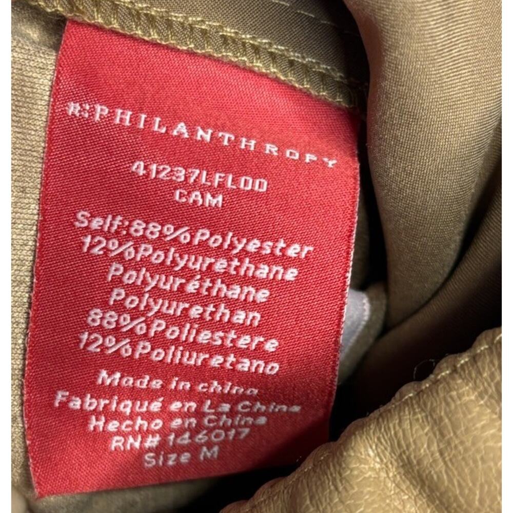 Philanthropy Emma Shorts Vegan Leather Camel Size Medium Paper Bag NWT - Picture 9 of 10